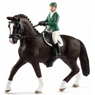 Детский игровой набор Schleich Наездница с черной лошадью