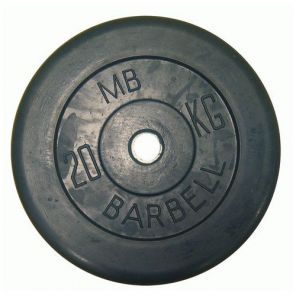 Диск для штанги MB Barbell 20 кг черный