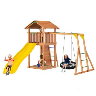 Деревянный игровой комплекс New Sunrise Jungle Cottage JC7