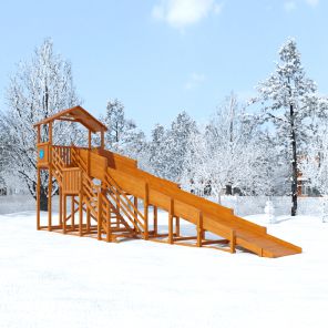 Детская горка IgraGrad Snow Fox Домик - 10 м