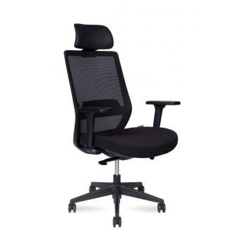 Кресло офисное Norden Mono black (черный пластик / черная ткань)