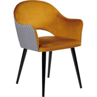 Стул с жаккардом BRADEX HOME Bruno горчичный