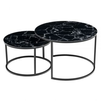 Набор кофейных столиков Bradex Home Tango чёрный мрамор