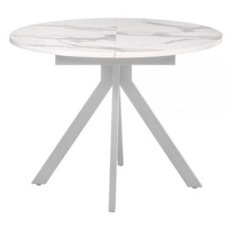 Стол круглый раскладной BRADEX HOME Rudolf 100-130 белый