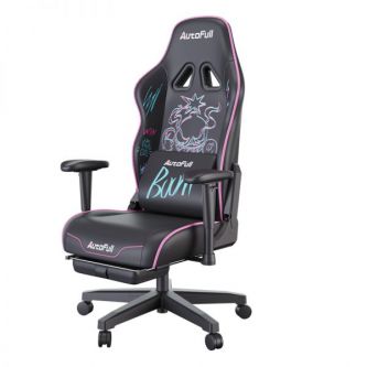 Кресло игровое компьютерное Autofull серия C3, AF111BS, с поддержкой для ног, черный