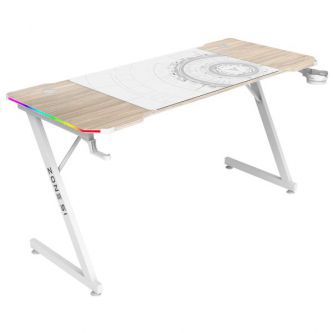 Стол компьютерный ZONE 51 TRINE 140 RGB Wood/White
