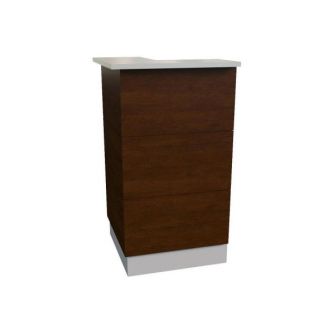 Модуль угловой левый Multi-Office Steel Reception 69х69х120 (каркас белый)