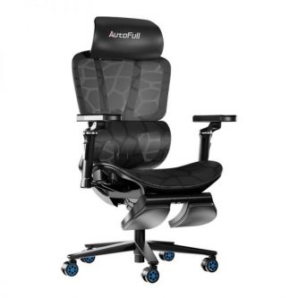 Кресло игровое компьютерное Autofull серия G5, AFC401WGS, с поддержкой для ног, синий