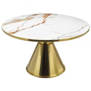 Стол BRADEX HOME Atlant диам.80см x 45см, золотой, металл, керамика