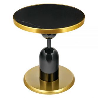 Кофейный столик BRADEX HOME Gloria диам.50см x 54см, чёрный, металл, керамика