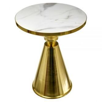 Кофейный столик BRADEX HOME Atlant диам.45см x 54см, золотой, металл, керамика