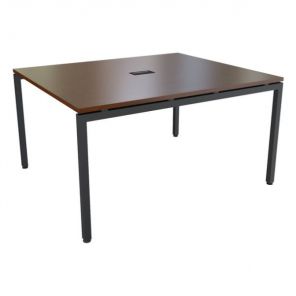 Стол Multi-Office Steel с подрозетником 120х143, тёмный дуб/антрацит