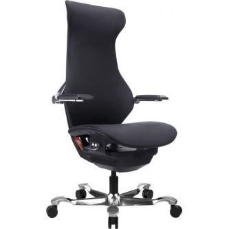 Эргономичное кресло Everprof Atom Black Экокожа Черный