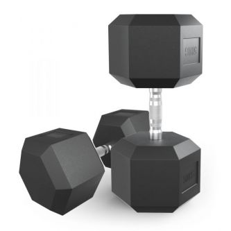 Гантель гексагональная UNIX Fit обрезиненная 50 кг, 2 шт