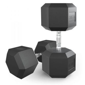 Гантель гексагональная UNIX Fit обрезиненная 47,5 кг, 2 шт
