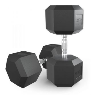 Гантель гексагональная UNIX Fit обрезиненная 42,5 кг, 2 шт
