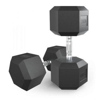 Гантель гексагональная UNIX Fit обрезиненная 40 кг, 2 шт