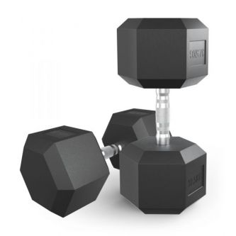 Гантель гексагональная UNIX Fit обрезиненная 37,5 кг, 2 шт