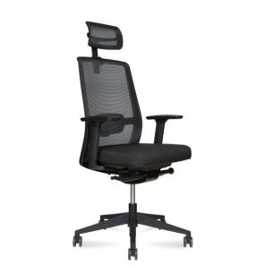 Кресло Norden Nova black, черная сетка/ткань